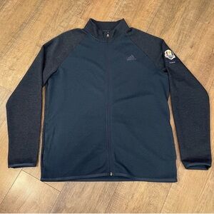 Adidas Golf Lightweight Jacket Climawarm Tech Blue Waffle Texture Men’s Size L